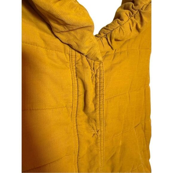 Anthropologie Pilcro and the Letterpress Puffy Quilted Mustard Yellow Vest Zip-u - Picture 10 of 12